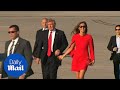 Trump awkwardly avoids holding Melania's hand in Florida - Daily Mail