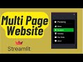 Create Multi Pages websites using Streamlit | Python