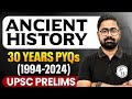Ancient History Last 30 Years PYQs - UPSC Prelims | UPSC PYQ | UPSC 30 Years PYQs | Ancient History