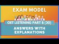 OET LISTENING TEST - (PART B - 30) | LISTENING WITH MIHIRAA