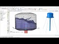 Water tower (water tank) under the earthquake loading Abaqus (Coupled Eulerian-Lagrangian)