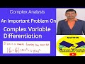 Analytic function Important Problem@VATAMBEDUSRAVANKUMAR