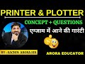 Printer \u0026 Plotter | Types of Printer | Types of Plotter | Printer Questions | Plotter Questions |