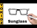 How to draw a Sunglasses | YoKidz Channel | YoKidz Drawing