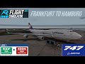 Real Flight Simulator PRO | Lufthansa B747-400 | Frankfurt to Hamburg | Shortest 747 flight