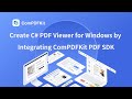 How to Create C# PDF Viewer/Reader for Windows | ComPDFKit PDF SDK
