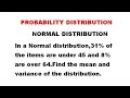   Normal Distribution - Probability Distribution - Problem