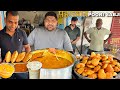 Wrestler Poori Sabji Lassi. Bhandara ka swad Bedmi and Halwa. only 40/-₹. Faridabad Street food I...