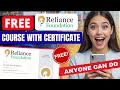 🔥Free Certificate Course by Reliance 2026 | Online Short Term Courses | Apply Now