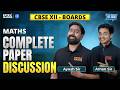 CBSE Class 12 Maths Paper 2026 Discussion | Complete Analysis | Aman Sir \u0026 Ayush Sir LIVE
