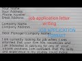 JOB APPLICATION LETTER WRITING//JOB APPLICATION FORMAT.