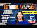 13th March 2026 | The Hindu Editorial Analysis | Reading, Grammar, Vocab, MCQs | Editorial Yashi Mam