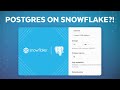 Snowflake Postgres In 2 Minutes: Fully Managed Postgres On Snowflake
