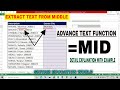 =MID FUNCTION | Advance Text Function | Detail Explanation with Examples | Excel MID Function