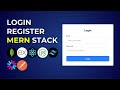 Login and Registration using MERN Stack | MongoDB, Express.js, React, Node.js