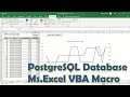 Connect to PostgreSQL from Microsoft Excel VBA Macro
