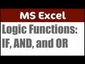 Intro to AND and OR Functions for Excel