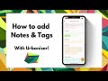 Notes \u0026 Tags