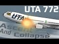UTA Flight 772 crash animation Ascent And Collapse
