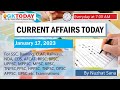 17 January, 2023 Current Affairs in English \u0026 Hindi by GK Today