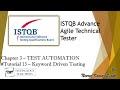 ISTQB Agile Technical Tester | 3.1.2 Keyword-Driven Testing | ISTQB Tutorials