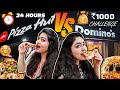 I ONLY ATE DOMINO'S PIZZA VS. PIZZA HUT FOR 24 HOURS | MAHAYUDH ⚔️ 1000 Rs. FOOD CHALLENGE