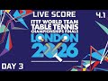 LIVE ITTF MEN'S AND WOMEN'S WORLD CUP 2026 | SCOREBOARD DAY 3 Part 2