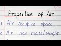Properties of Air