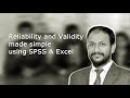Reliability \u0026 Validity Analysis Using SPSS \u0026 Excel