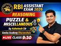 RBI Assistant 2026 Reasoning | Reasoning Mock Test Based On PYQ | Target RBI 2026🎯 | By Ashutosh sir