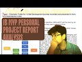 How to score a 7 in IB MYP personal project | Predicted 7 report analysis | Criterion A, B and C