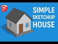 SKETCHUP - Learn how to build a house in 5 minutes (Beginner)