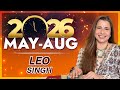 ♌ 2026 May - Aug Leo (Singh) Horoscope | सिंह राशि मई - अगस्त 2026 राशिफल | Tarot Reading