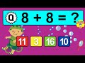20 Math Quiz for Kids | One Digit Addition Quiz