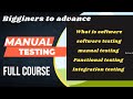 Manual Testing Full Course For Beginners || Part 1 Software testing tutorial #softwaretesting