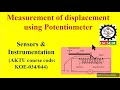 3. Measurement of displacement using Potentiometer