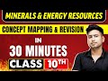 MINERALS AND ENERGY RESOURCES in 30 Minutes | Geography Chapter 5 | Class 10th CBSE Board