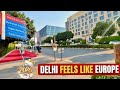 This Place in Delhi Feels Like Europe on New Year | Aerocity Day \u0026 Night Walk!