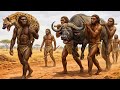 Life Million of Years Ago | Ancient Humans (Homo Habilis) VS Giant Buffalo \u0026 Hyenas Ancestors