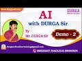 AI with DURGA Sir tutorials || Demo - 2 || by Mr. DURGA Sir On 13-01-2026 @7PM (IST)