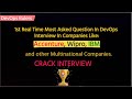 1ST DEVOPS INTERVIEW REALTIME QUESTIONS | DEVOPS EXPERIENCED AND BEGINNERS