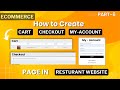 How to create a Cart \u0026 Checkout page in Restaurant Ecommerce website | Part-6 | 2024