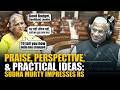 Sudha Murty’s ‘thoughtful’ 11-Minute Rajya Sabha speech blends praise and proposals, draws applause