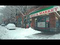 Seattle's Belltown at 8am Morning Snow Walk 4k