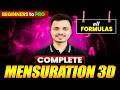 3D Mensuration Complete Formula Revision | All Formulas in One Shot 🔥 | SSC | Railway | State Exams