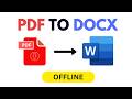 How to Convert PDF to Word (DOCX) on Laptop | Easy Method