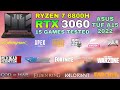 ASUS TUF A15 2022 - Ryzen 7 6800H RTX 3060 - Test in 15 Games