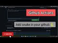 Github actions | Snake eating contribution graph|github tutorial