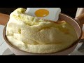 Soft and fluffy soufflé omelette made with two eggs
