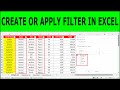 How to Create Filter in Excel | How to Filter in Excel | MS Excel - Filtering Data